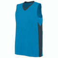 Ladies' V-Neck Block Out Jersey Shirt